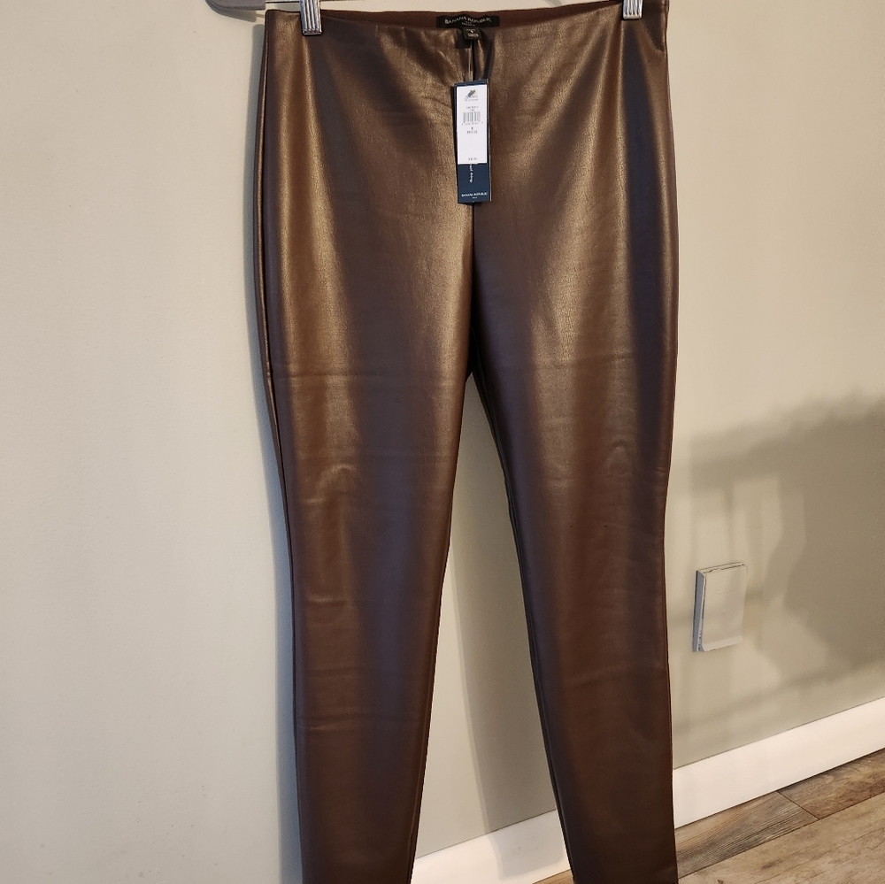 BANANA REPUBLIC VEGAN LEATHER LEGGING,  SMALL